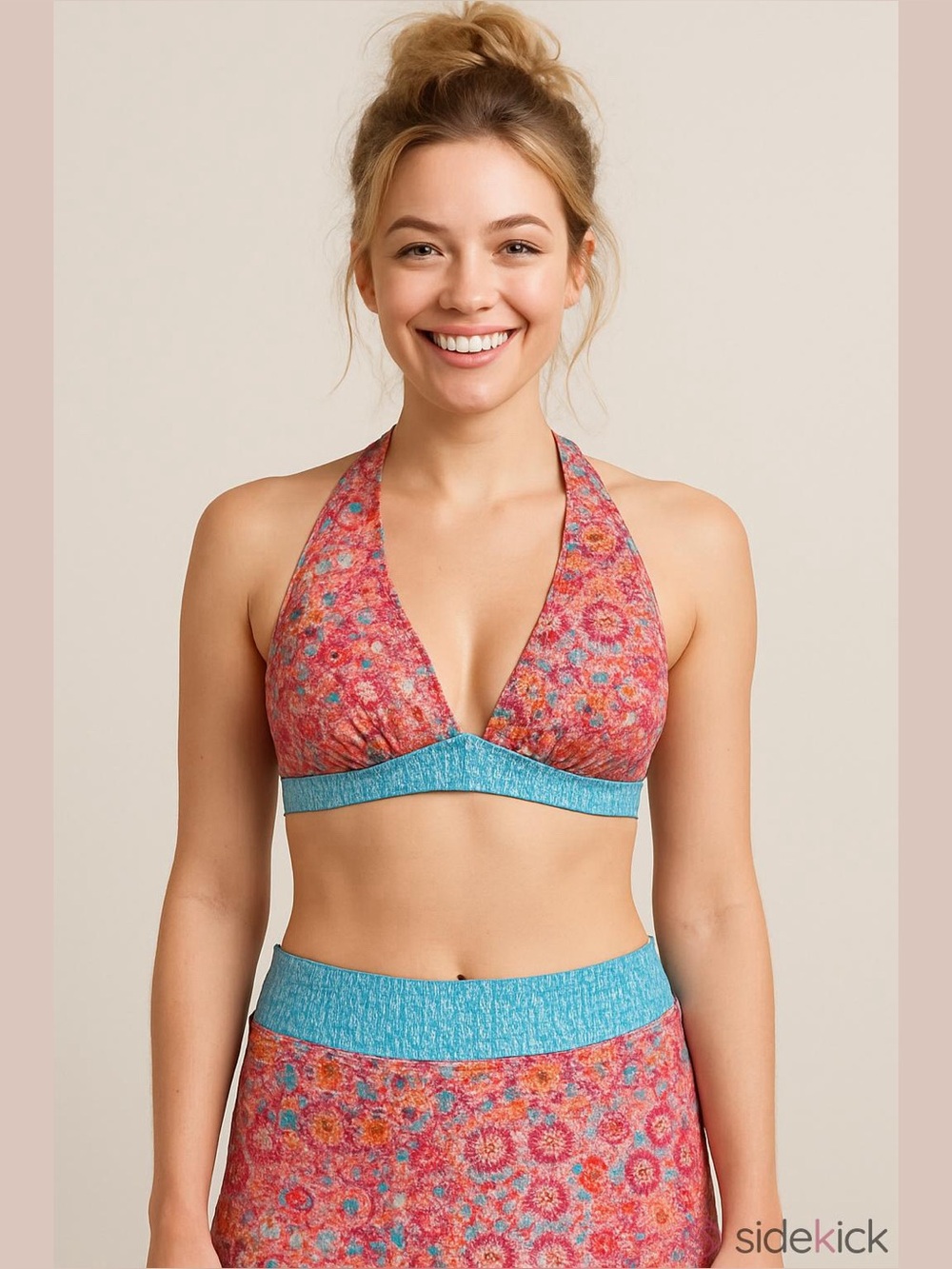 VENUS 3-piece Halter Bikini w Bikini Bottom + Swim Skirt 8-10